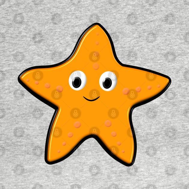 Cute starfish Drawing by Braznyc